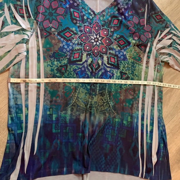 7 wonders women plus size 3/4 sleeve top - Picture 10 of 10